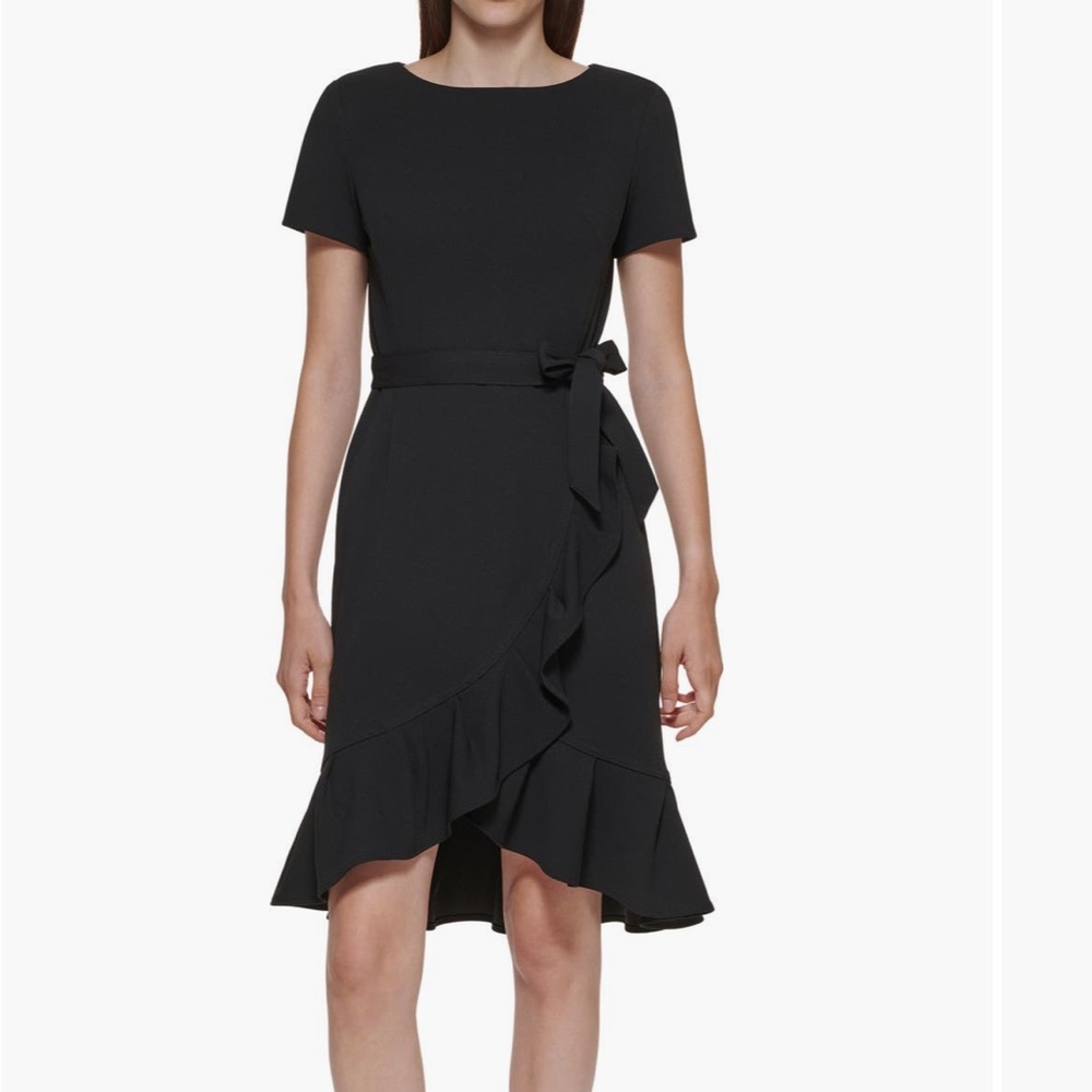 NWT Calvin Klein Hem Ruffle Dress